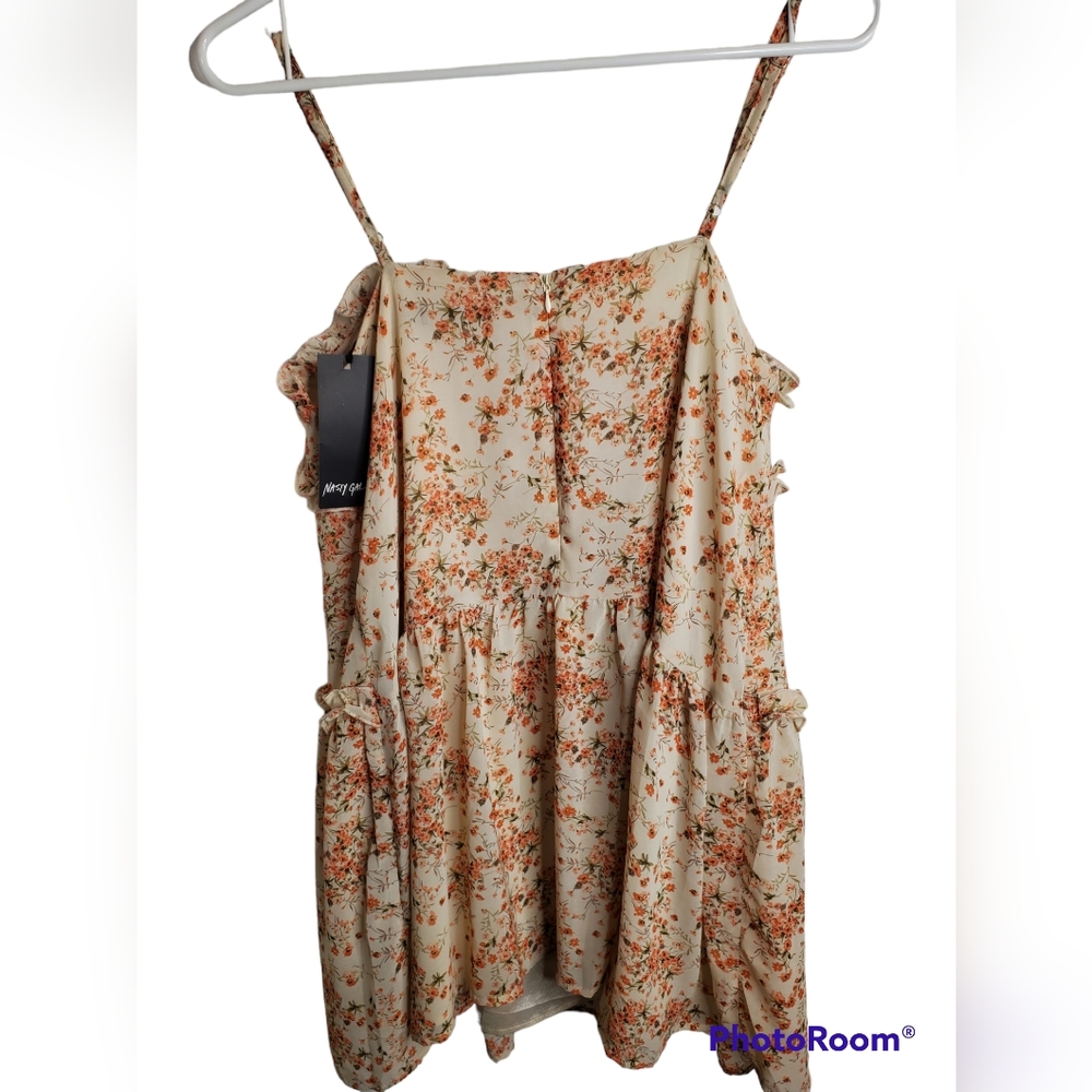 NWT Nasty Gal Flowy Dress Floral Print Sz 2 - Picture 5 of 5